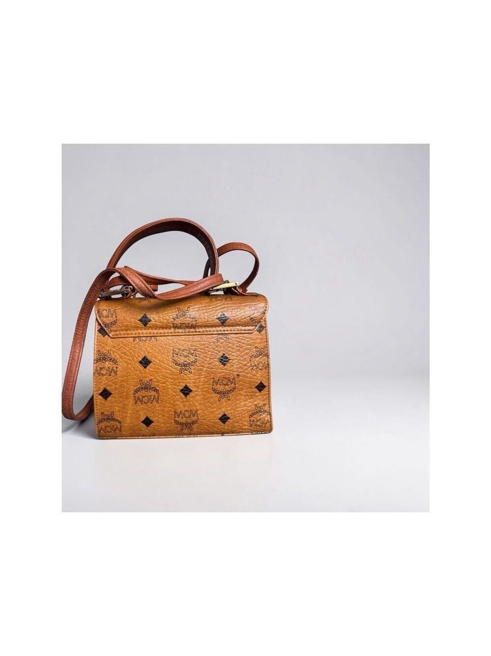 MCM Mini Visetos Kelly Heritage Satchel - Picture 2 of 11